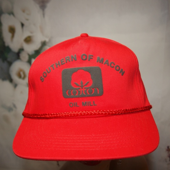Southern of Macon Cotton Oil Mill Hat RARE Trucker Hat Vintage Baseball Cap - Picture 1 of 5